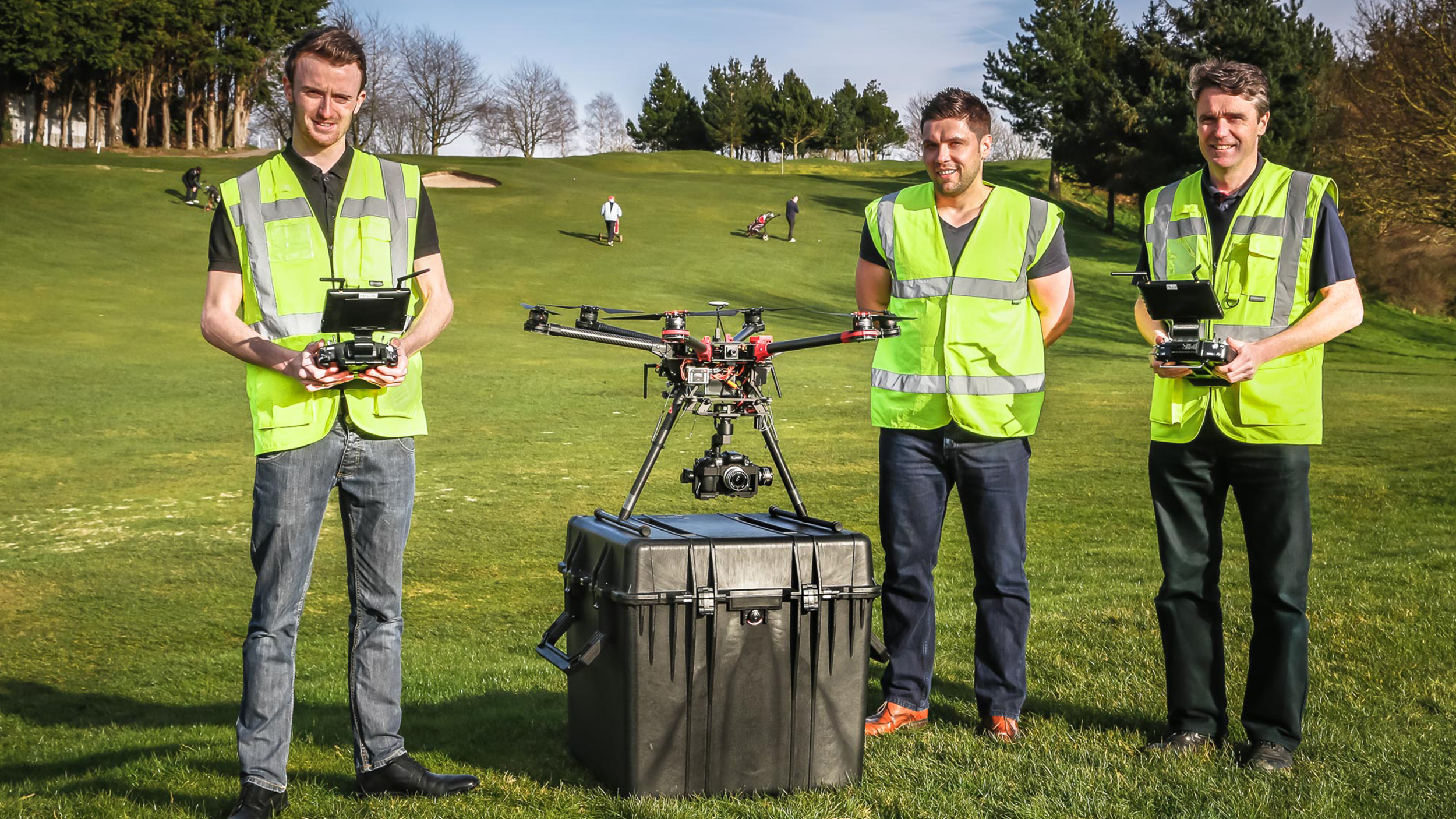 aerial filming filming production team